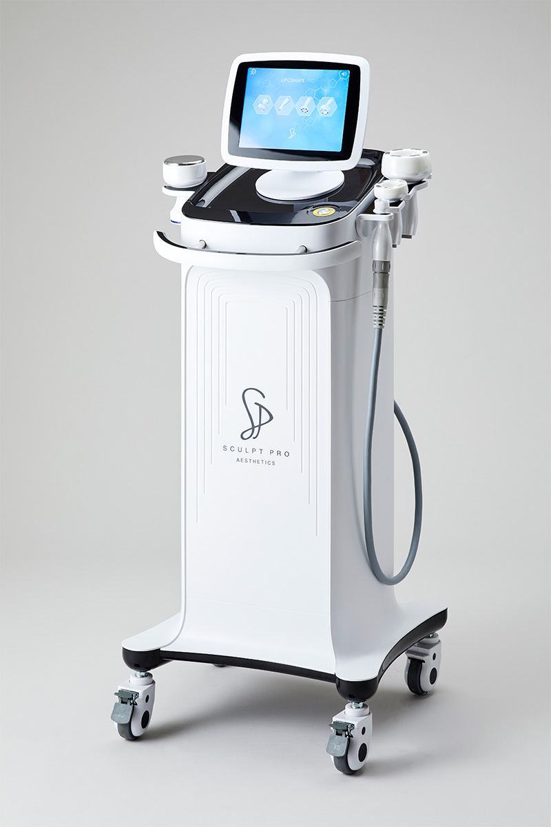 aesthetic laser treatment machine with display and five treatment options suitable for body sculpting
